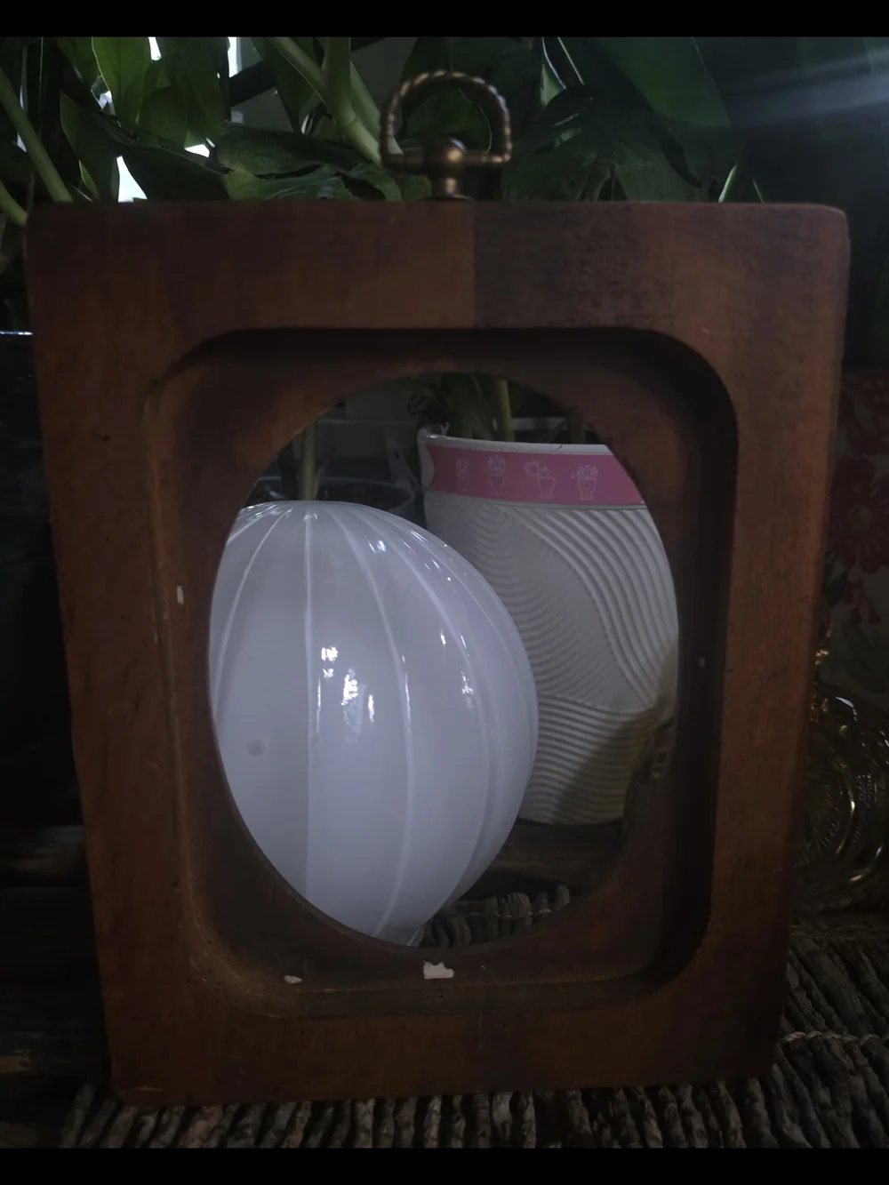 Vintage Wood Wooden Oval Picture Fram
